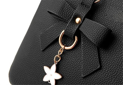 Elegant Women Hand Bags with flower pendant